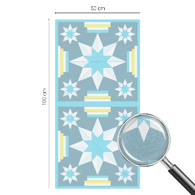 Model de stea Folie opacă geam cu model vitraliu