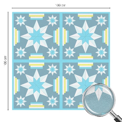 Model de stea Folie opacă geam cu model vitraliu