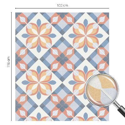 Simetrie colorată Folie geam intimitate model vitraliu