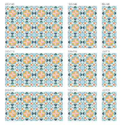 Geometrie colorată Folie opacă geam cu model vitraliu