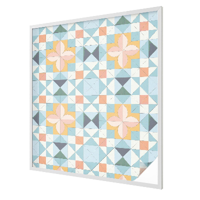 Geometrie colorată Folie opacă geam cu model vitraliu