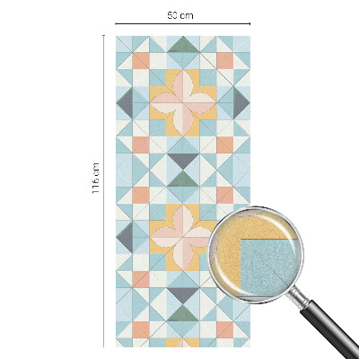 Geometrie colorată Folie opacă geam cu model vitraliu