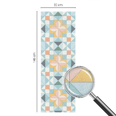Geometrie colorată Folie opacă geam cu model vitraliu