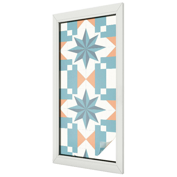 Stele albastre Folie geam intimitate model vitraliu