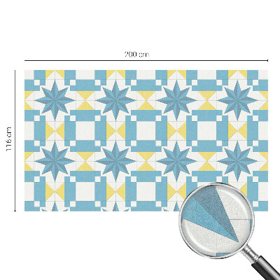 Stele albastre Folie opacă geam cu model vitraliu