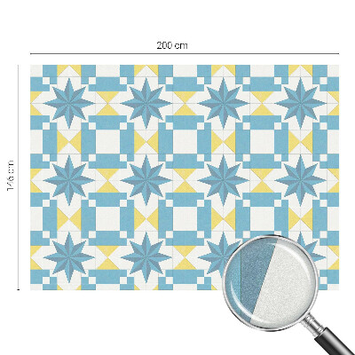 Stele albastre Folie opacă geam cu model vitraliu