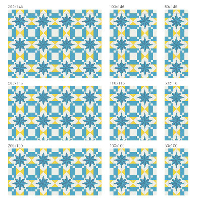 Stele albastre Folie opacă geam cu model vitraliu