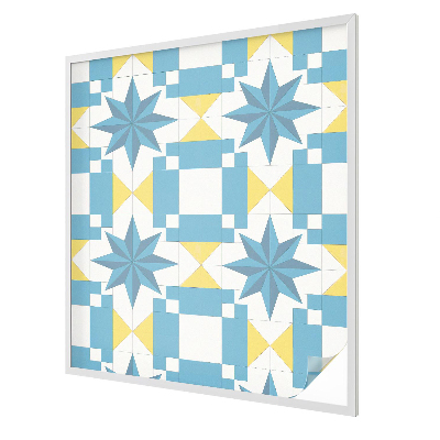 Stele albastre Folie opacă geam cu model vitraliu