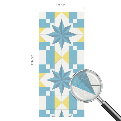 Stele albastre Folie opacă geam cu model vitraliu