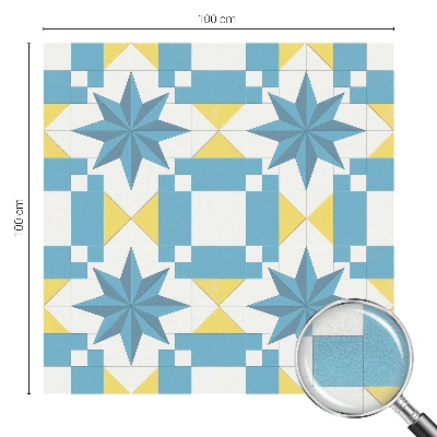 Stele albastre Folie opacă geam cu model vitraliu