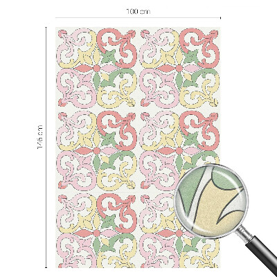 Ornamente florale Folie opacă geam cu model vitraliu