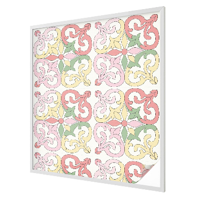 Ornamente florale Folie opacă geam cu model vitraliu