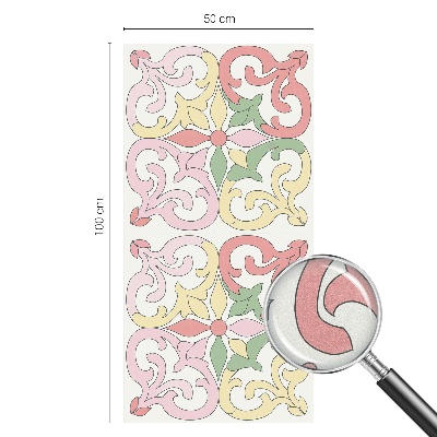 Ornamente florale Folie opacă geam cu model vitraliu