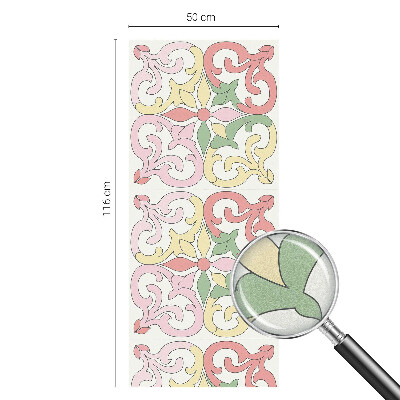 Ornamente florale Folie opacă geam cu model vitraliu