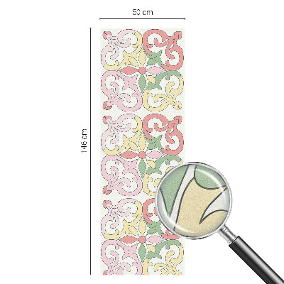 Ornamente florale Folie opacă geam cu model vitraliu