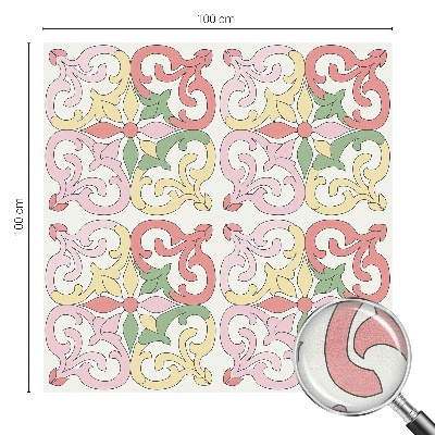 Ornamente florale Folie opacă geam cu model vitraliu