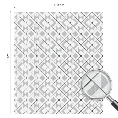 Modele geometrice Folie opacă geam cu model vitraliu