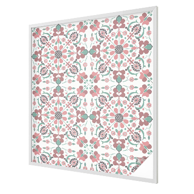 Armonie florală Folie opacă geam cu model vitraliu