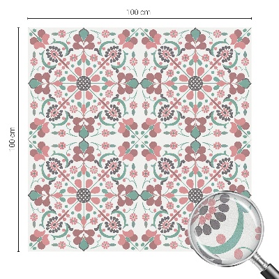 Armonie florală Folie opacă geam cu model vitraliu