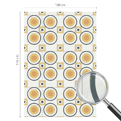Cercuri retro Folie opacă geam cu model vitraliu