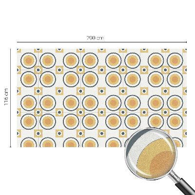 Cercuri retro Folie opacă geam cu model vitraliu