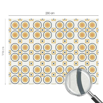 Cercuri retro Folie opacă geam cu model vitraliu