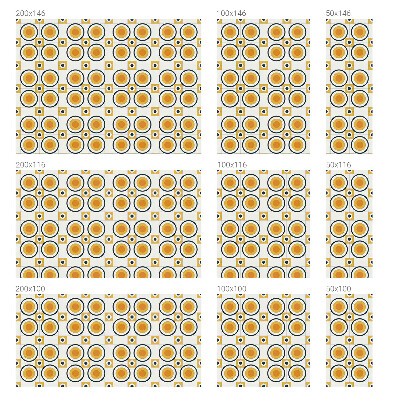 Cercuri retro Folie opacă geam cu model vitraliu