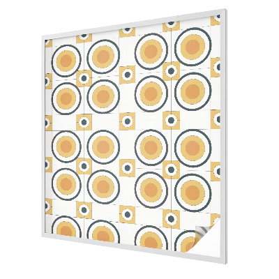 Cercuri retro Folie opacă geam cu model vitraliu