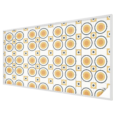 Cercuri retro Folie opacă geam cu model vitraliu