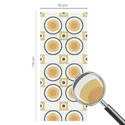 Cercuri retro Folie opacă geam cu model vitraliu