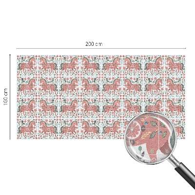 Cai colorați Folie opacă geam cu model vitraliu