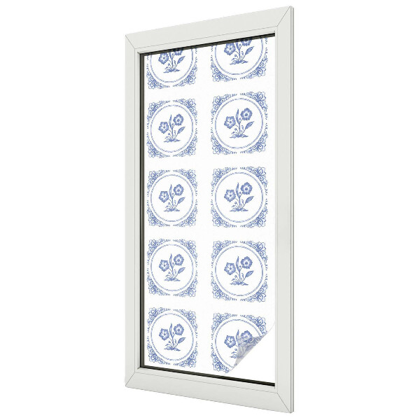 Flori delicate Folie geam intimitate model vitraliu