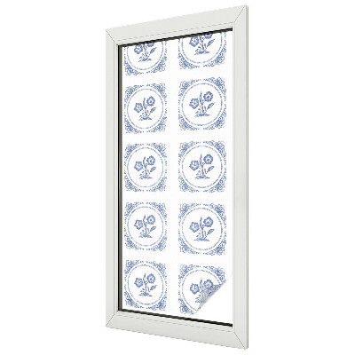 Flori delicate Folie geam intimitate model vitraliu