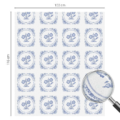 Flori delicate Folie geam intimitate model vitraliu