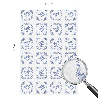 Flori delicate Folie geam intimitate model vitraliu