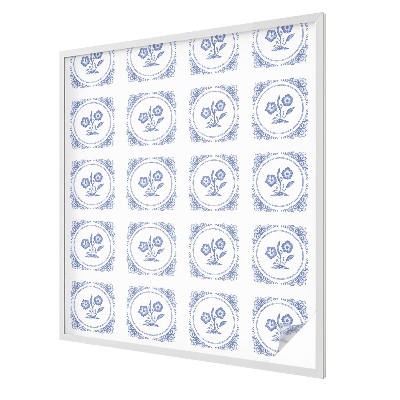 Flori delicate Folie geam intimitate model vitraliu