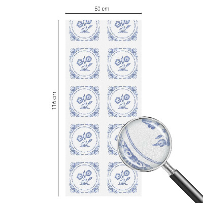 Flori delicate Folie geam intimitate model vitraliu