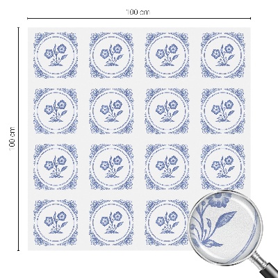 Flori delicate Folie geam intimitate model vitraliu