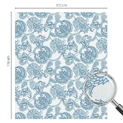 Ornamente albastre Folie decorativă geam vitraliu