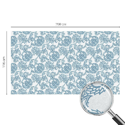 Ornamente albastre Folie decorativă geam vitraliu