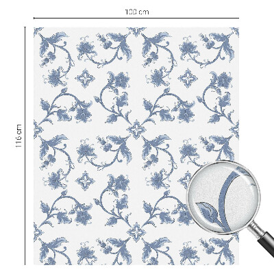 Ornament floral Folie opacă geam cu model vitraliu