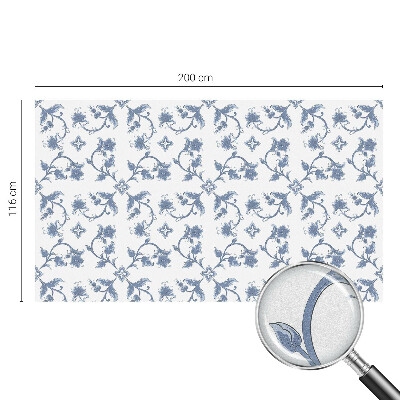 Ornament floral Folie opacă geam cu model vitraliu