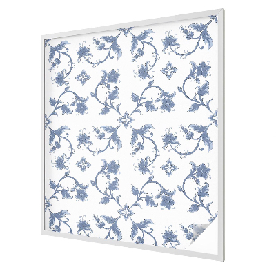 Ornament floral Folie opacă geam cu model vitraliu