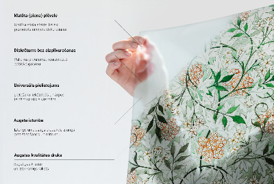 Ornament floral Folie opacă geam cu model vitraliu