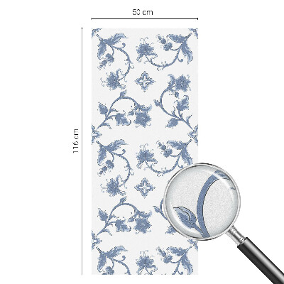 Ornament floral Folie opacă geam cu model vitraliu