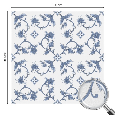 Ornament floral Folie opacă geam cu model vitraliu