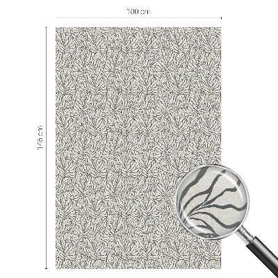 Frunze de flori Folie geam intimitate model vitraliu