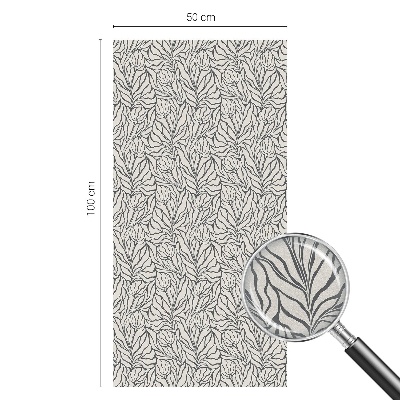 Frunze de flori Folie geam intimitate model vitraliu