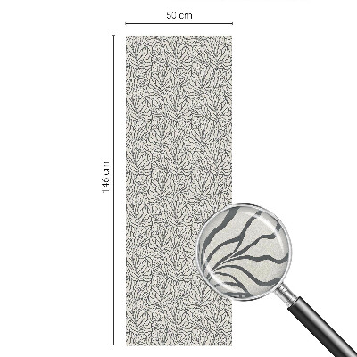 Frunze de flori Folie geam intimitate model vitraliu