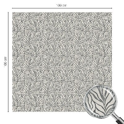 Frunze de flori Folie geam intimitate model vitraliu